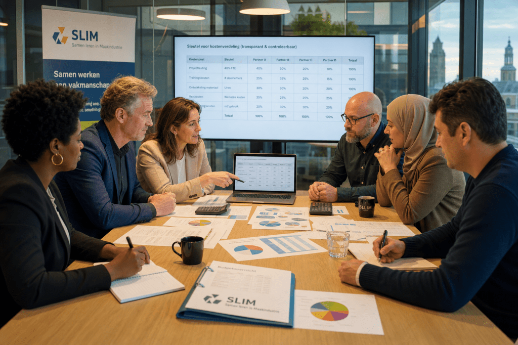 Hoe verdeel je de subsidie en andere kosten binnen een SLIM samenwerkingsverband eerlijk en transparant, en welke verdeelsleutel past het best bij jullie&nbsp;partners?