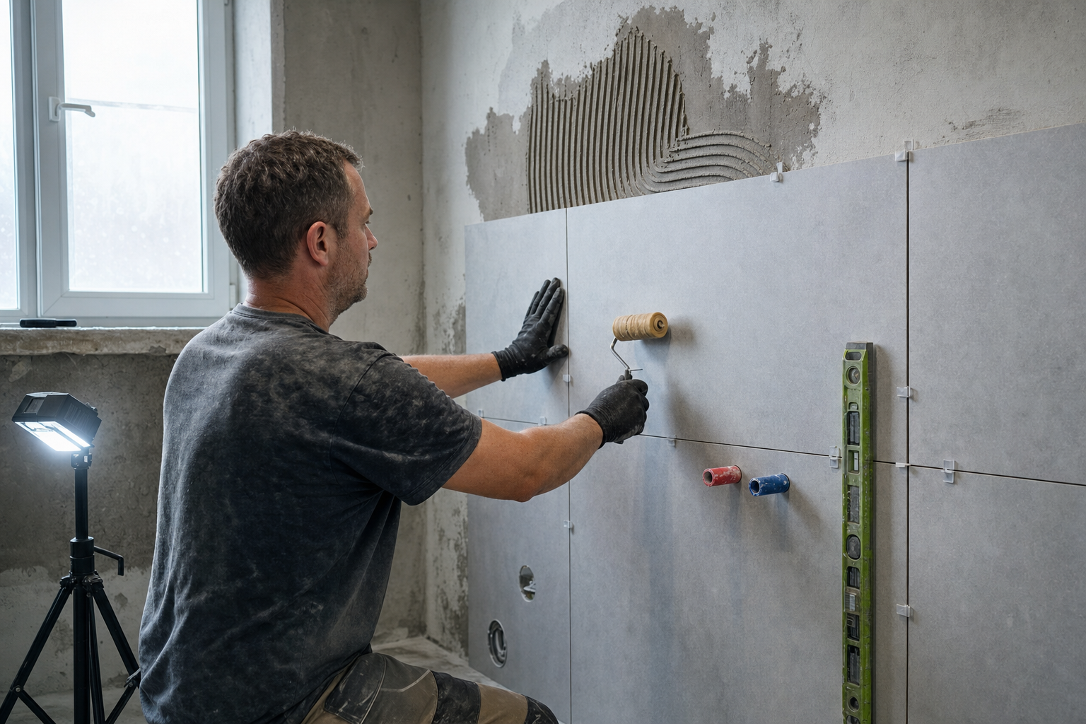PVC wandtegels monteren op oneffen muur