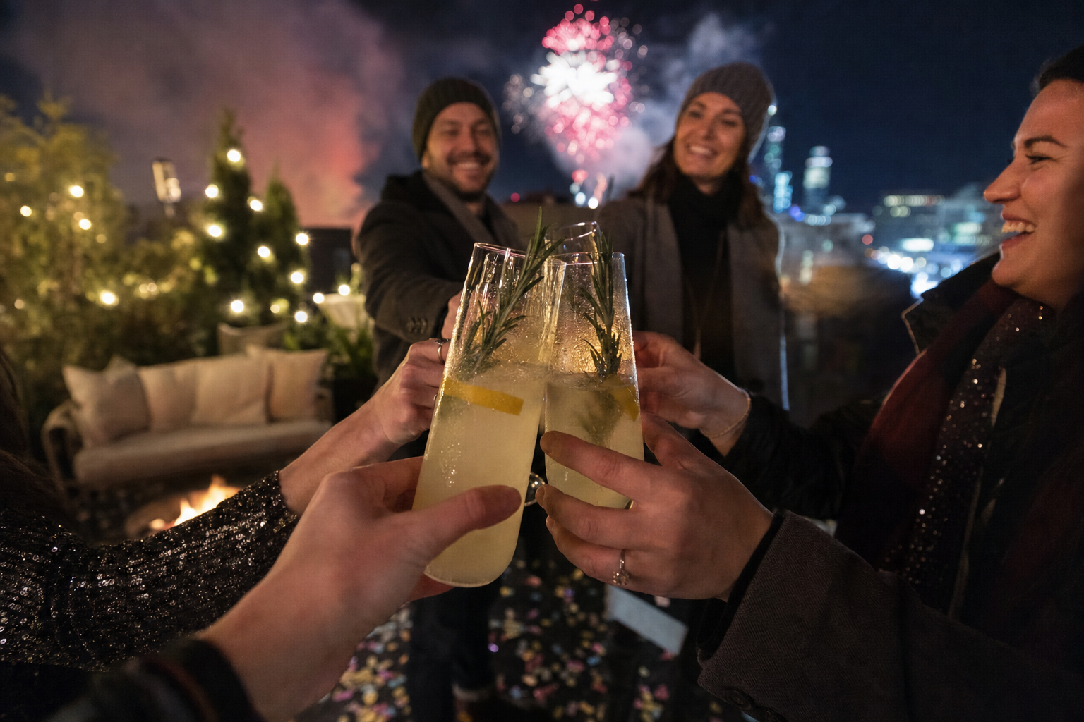 Elegante alcoholvrije toast cocktails